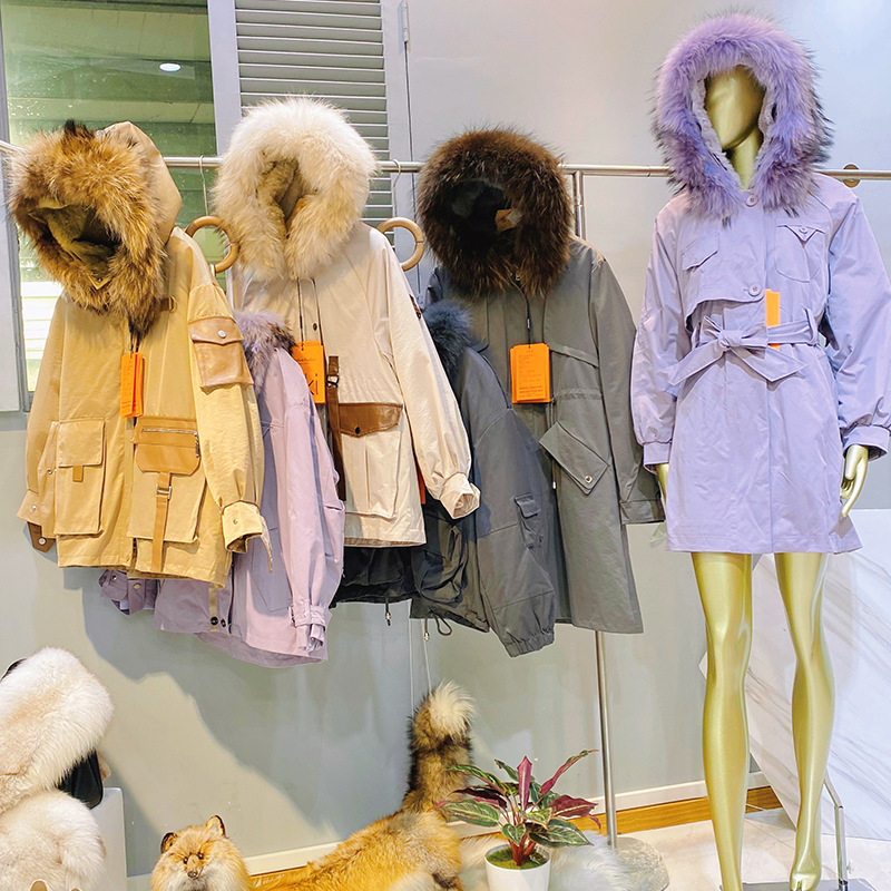 2023品牌女裝清倉超低價羽絨服外套帶毛領一手貨源批發(fā)(圖3)